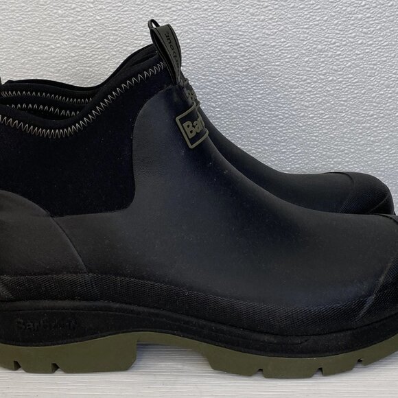 Barbour Ridge Wellingtons Rain Ankle Boot Men US Size 12 UK Size 11 Black Rubber